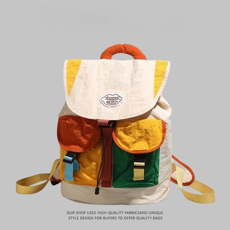 Backpack Nylon Portable Water-repellent Korean Sweet Bookbag 2026 New Fashion Simple School Bag