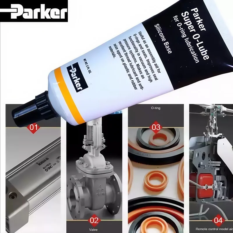 Parker Super O-Lube 884-2 Silicone Lubricant High Viscosity Silicone Oil O-Ring Seal Lubricant for All Rubber Polymers