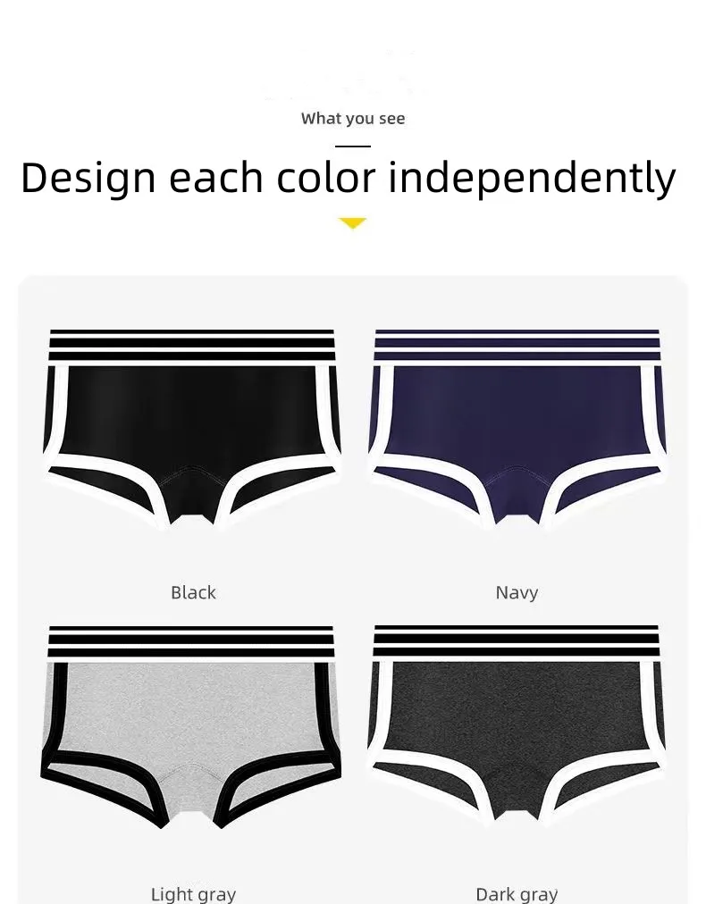 Boyshort Boxers de algodão para mulheres, calcinhas de segurança, calções esportivos de ginástica quente, cuecas sexy para meninas, cuecas, 4 pçs/set