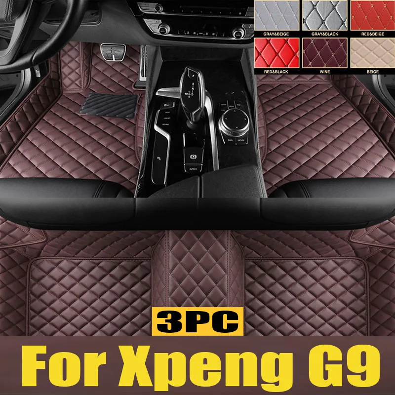 

for Xpeng G9 Car Floor Mats Trunk Pad TPE 3D Foot Mat Waterproof Odorless Tray Set BLACK