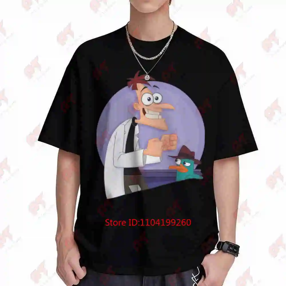 Doofenshmirtz Perry Fedora Evil Scientist Short Sleeve Tee 100% Cotton T-Shirt