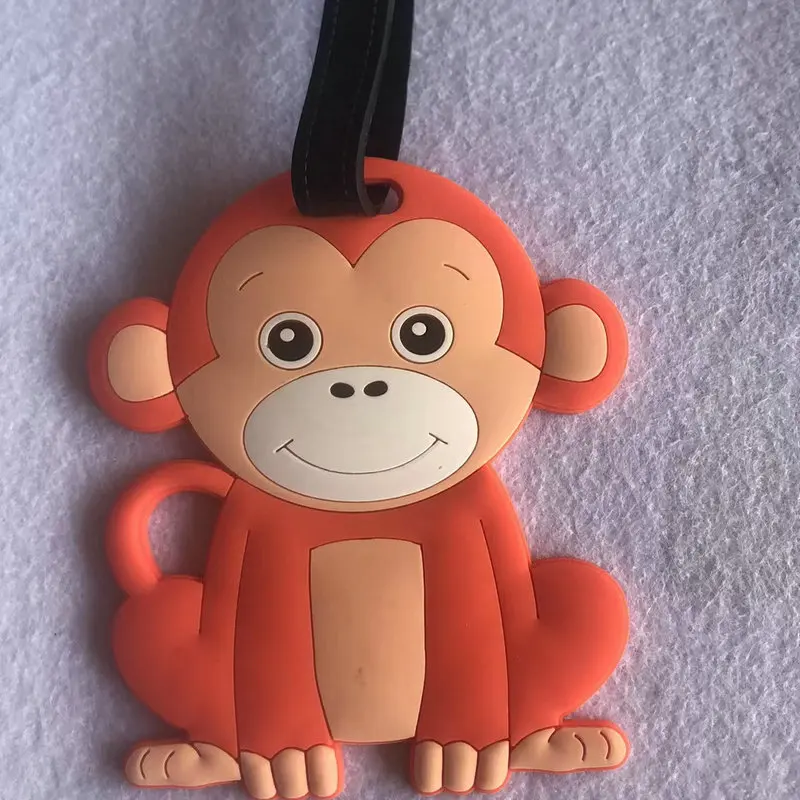 Cute Luggage Tag Sloth Monkey Travel Boarding Silicone Luggage Tag  Identificador Maleta Travel Accessories Luggage Name Tag