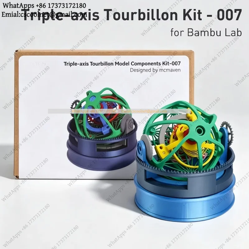JS03 Triple-axis Tourbillon Model Components Kit for 3D Printer Accessories Assembly Set