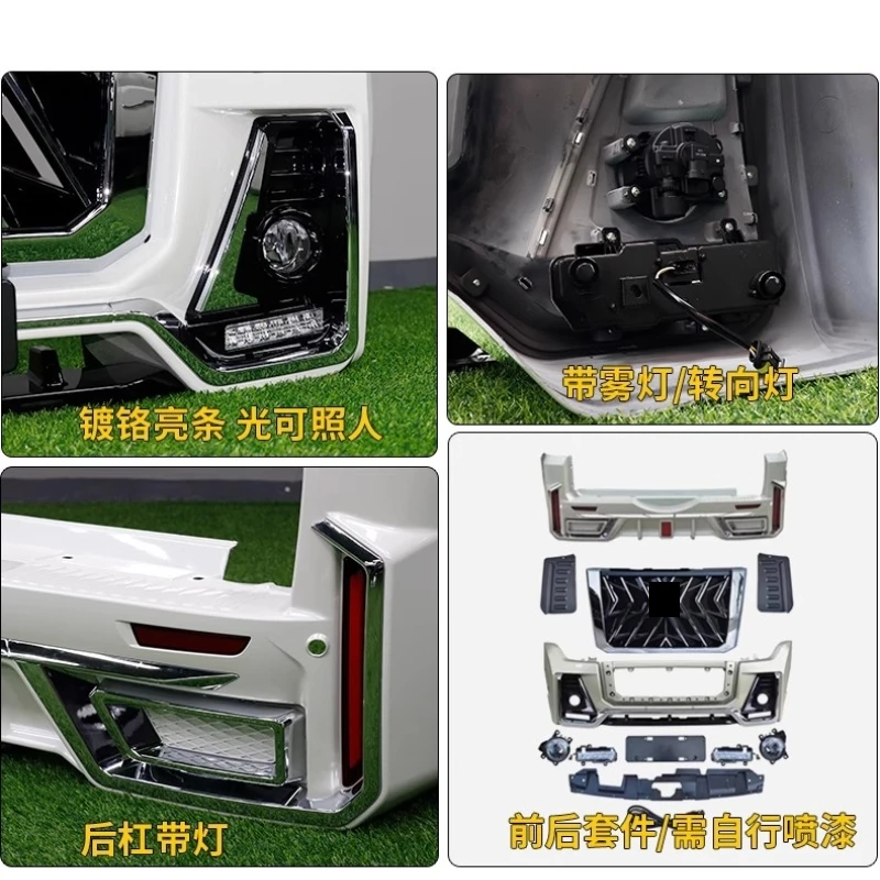 Front Rear Bumper Grille Fog Lamp Assembly for Mitsubishi Pajero V97 V93 Modified Unpainted Wide Body Kit Car Accessories - Image 2