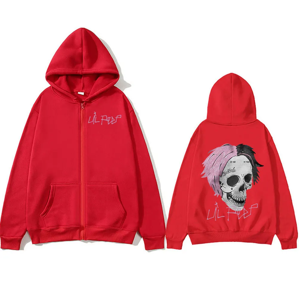 Lil Peep Cry bebek fermuar Hoodies erkek giyim moda Vintage Hip Hop boy Zip Up tişörtü Unisex rahat Hoodie ceketler