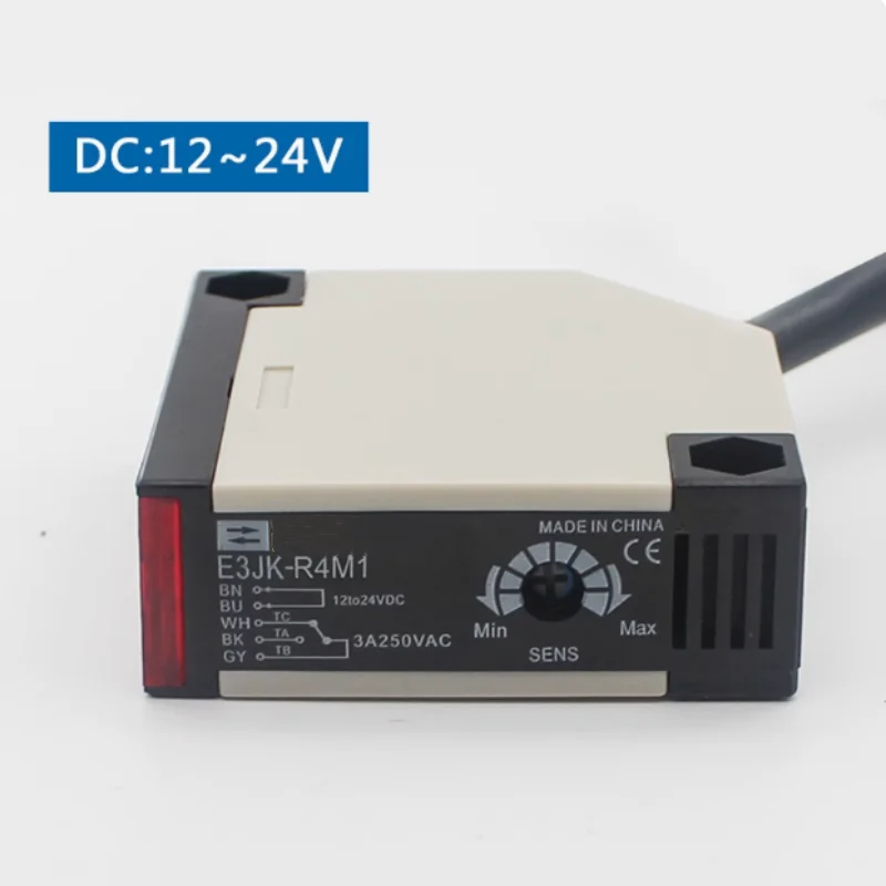

1 шт. E3JK-R4M1 DC 12-24 В AC 90-250 В бесконтактный переключатель светоотражающий фотоэлектрический сенсорный переключатель