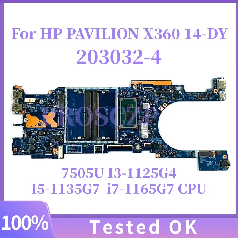 

203032-4 203032-2 203032-3N For HP PAVILION X360 14-DY Motherboard i3 i5 i7 CPU M45033-601 M74958-601 M45034-601 Working Good