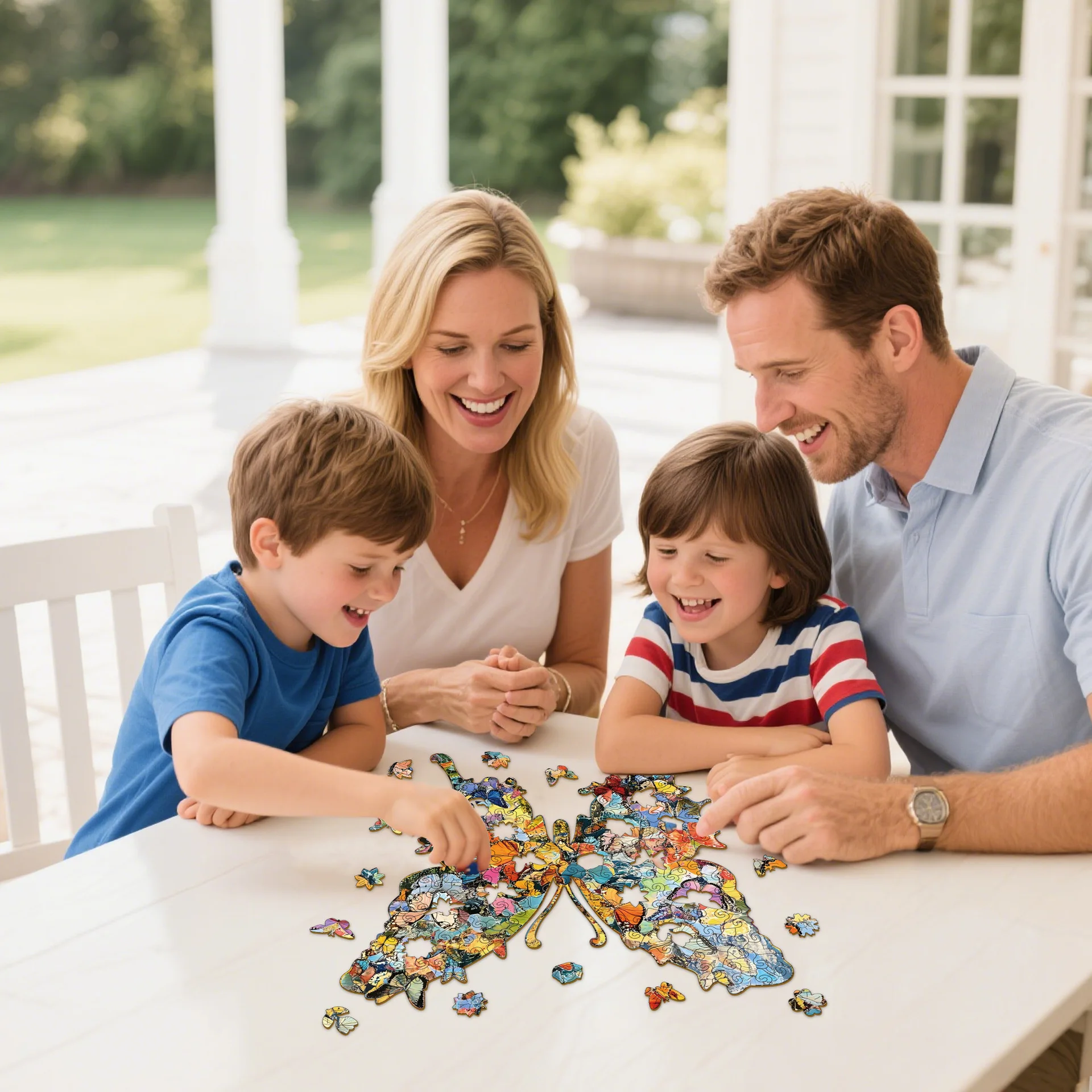 162 Pieces Wooden Butterfly Jigsaw Puzzle with Savings Box Decorative Puzzle for Adults Kids Family Game Wacocetoy Puzzle with B