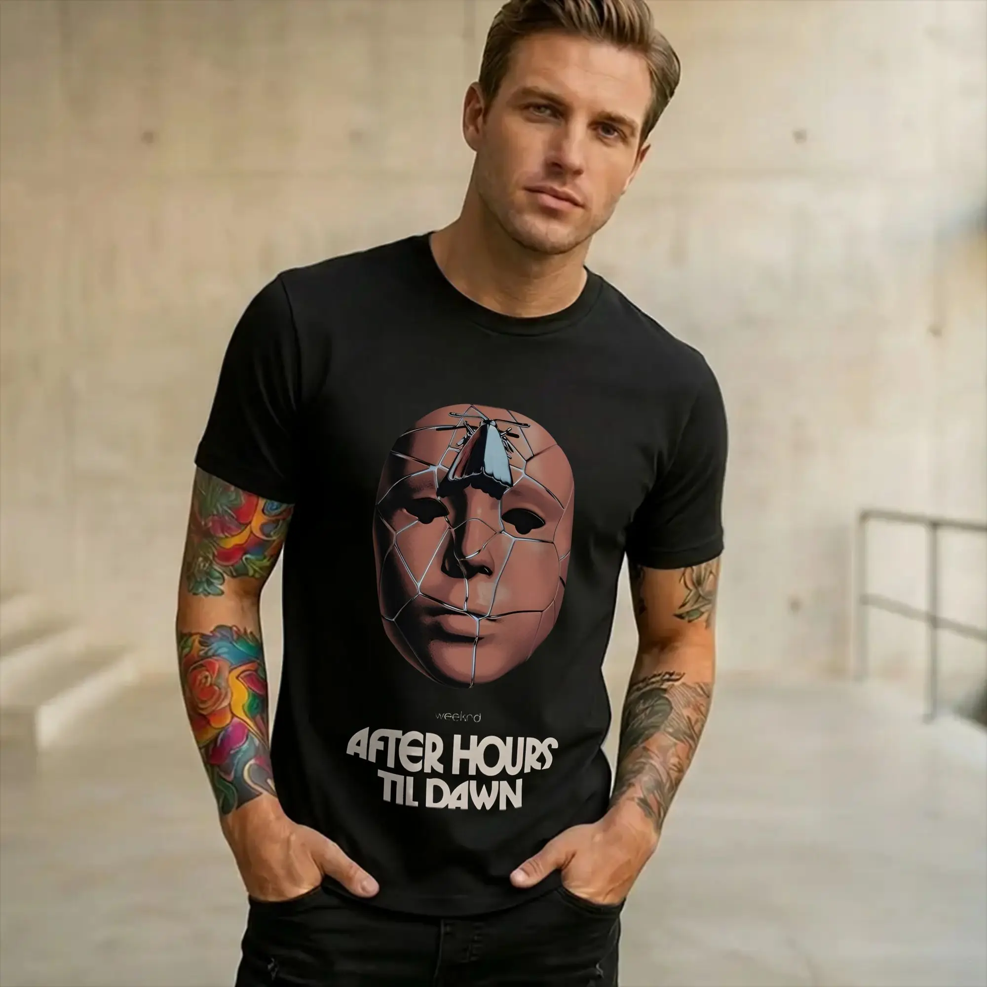 The Weeknd After Hours Til Dawn Tour Mask Graphic 88157870 Tee Shirt for Men Women Gift T Shirts  Cotton Clothing