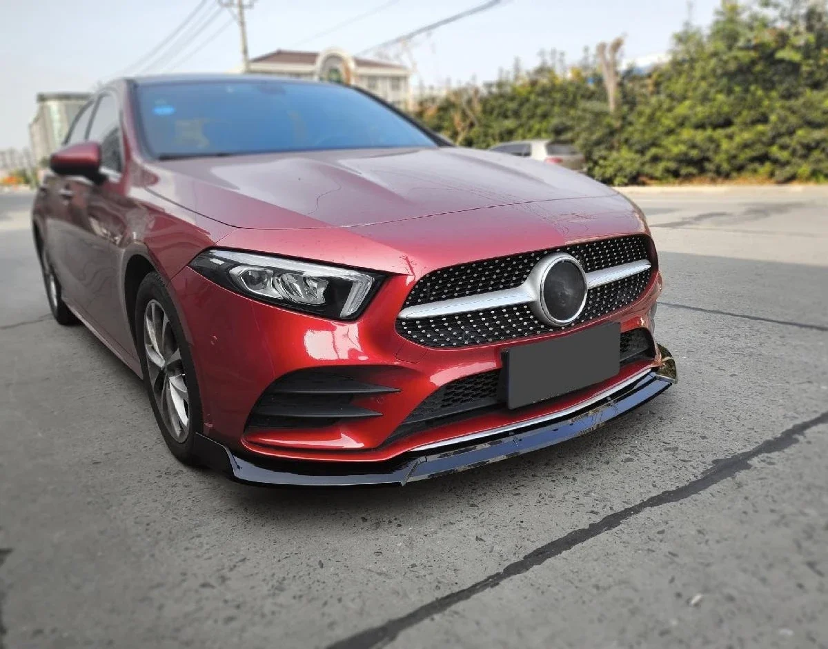 Front Lip Bumper Blade Guard Protector for Mercedes Benz A Class W177 V177 2018-2023 Front Lower Spoiler Spoiler Diffuser Trim