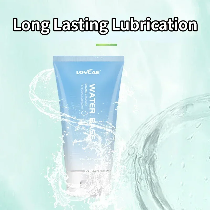 Lubrificante corporal humano à base de água para adultos, óleo sexual, gel vaginal e anal, produto sexual, transparente, 60ml