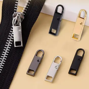 5/1 ks univerzální kovový zip, náhradní taška na zip s okamžitou opravou, stahovák zipu pro oděvní tašky, DIY šití, jezdce na zipy 8 nejlepší prodej stahování zipu - №1