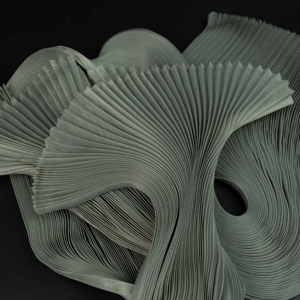 

Маленькая плиссированная ткань из органзы с морщинами, 1 ярд, 142 см, широкое платье, дизайнерская ткань, ручная работа, сделай сам, жесткий материал, украшение для сцены