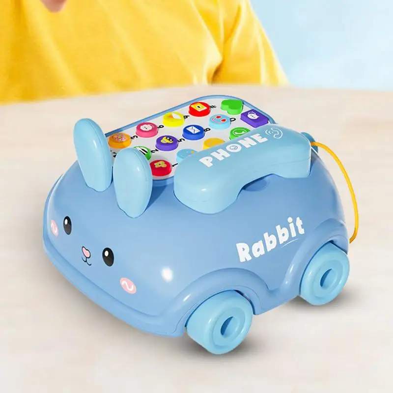 Kid Phone Toy Safe Interactive Car & Phone Toy Colorful Learning Toys With Rich Music & Story Content For Birthday Christmas