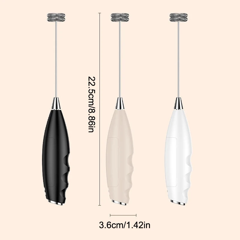 Foamer Coffee Cream Soup Peanut Butter Egg Whisk Baking Accessor Wireless Electric Milk Frother Mixer Battery-Powered Handheld