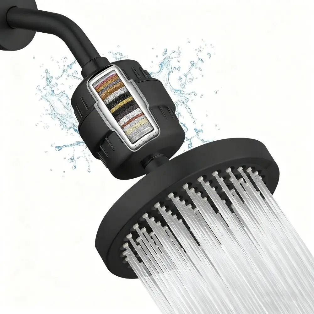 

360° Adjustable Shower Water Purification Filter Reduce Skin Dryness Adjustable Nozzle Shower Head Filter Hard Water Filter