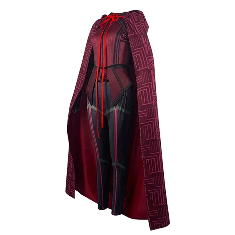 

CyScarlet Witch Maximoff Косплей Костюм Одежда Тренчи Маска для Хэллоуина Костюм Comic Con Сценическое представление