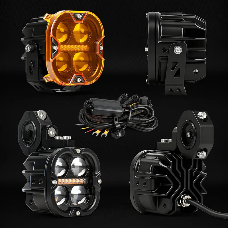 2026 New 3.5inch Motorbike Fog Lights With High Low Beam Amber DRL Auxilary Motorcycle External Spotlight For BMW F850 GS F900 view 2