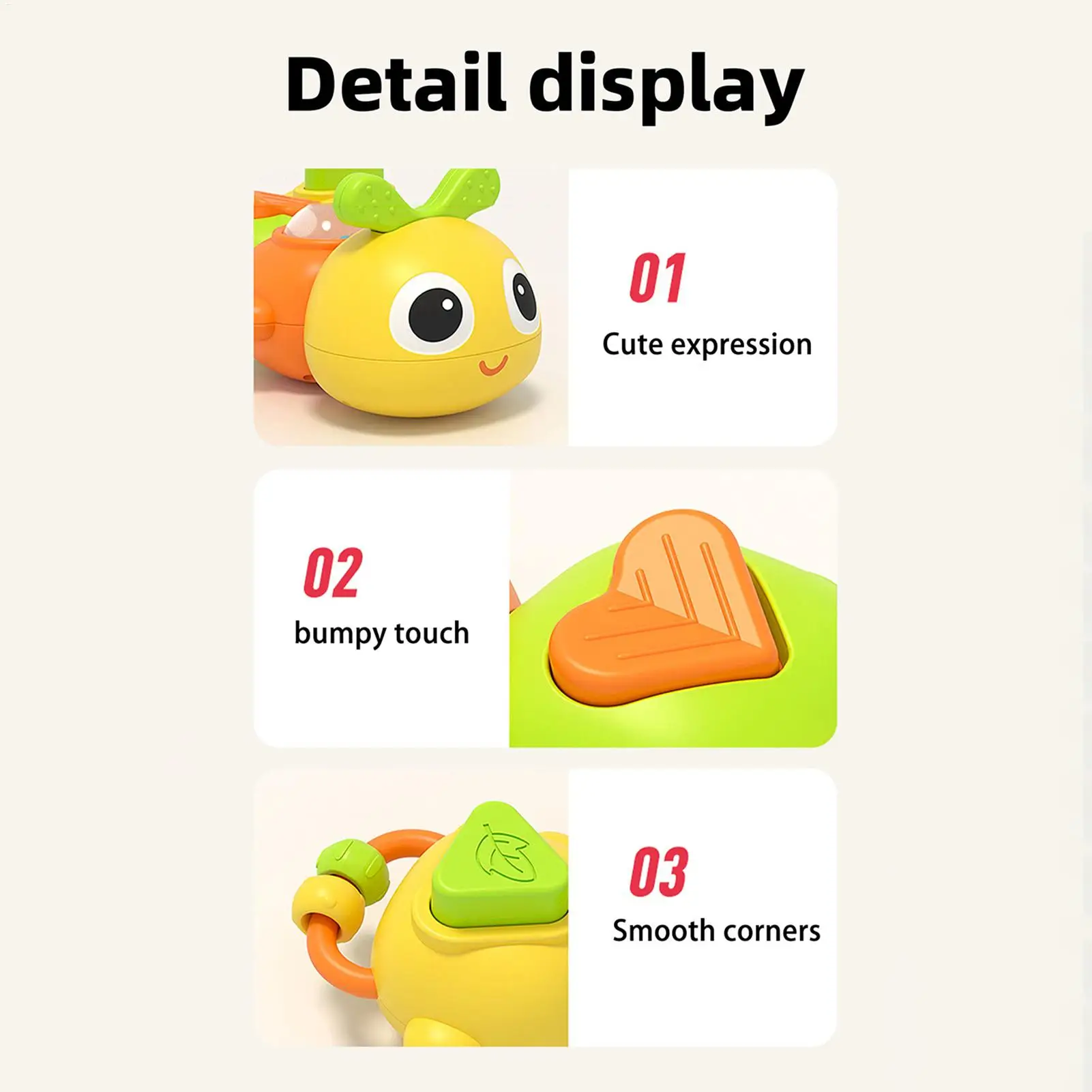 Caterpillar brinquedos para crianças dos desenhos animados chocalho calmante sensorial desenvolvimento crianças brinquedo para calmar habilidades motoras finas chuveiro da menina