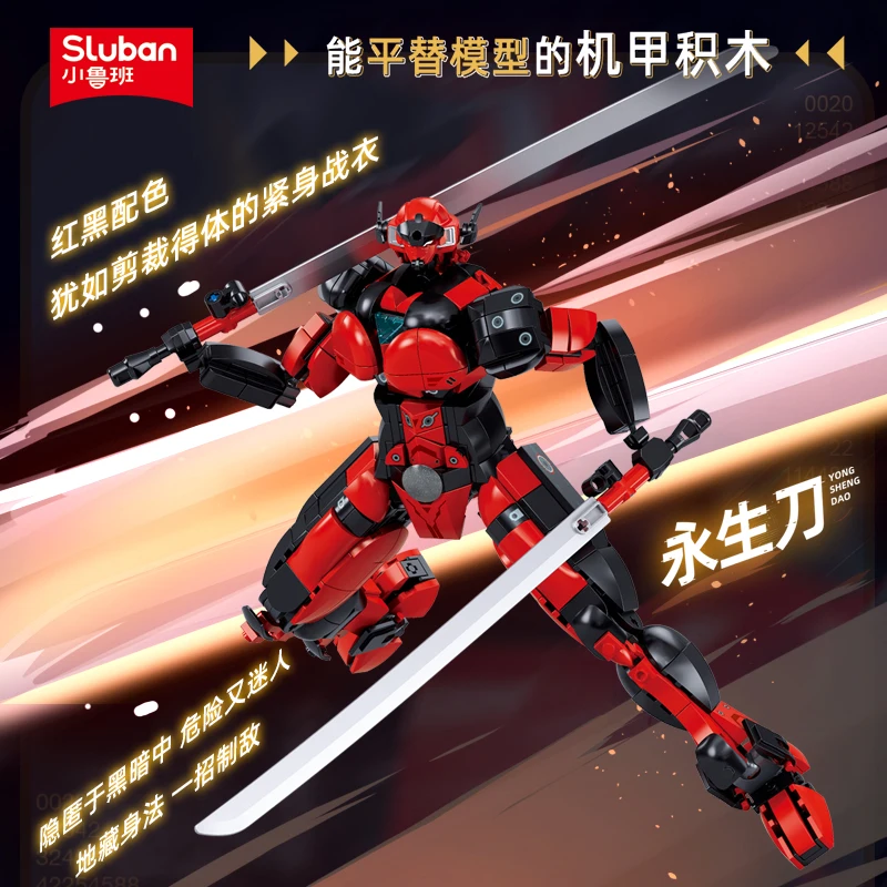 New Sluban Mecha Model Classic Super Heroes Battle Robot Building Blocks Action Figures Bricks Toys For Kids Children Gifts Sets