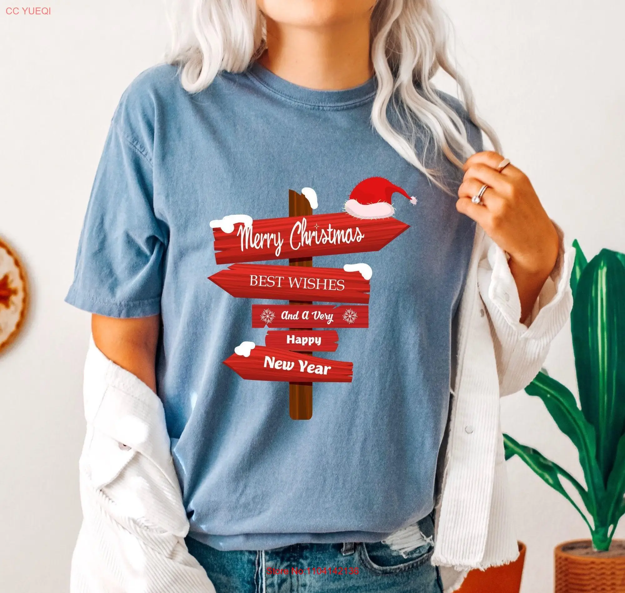 

Comfort Colors Merry Christmas Best Wishes And A Very Happy New Year Футболка Holiday Squad Реглан с длинными или короткими рукавами