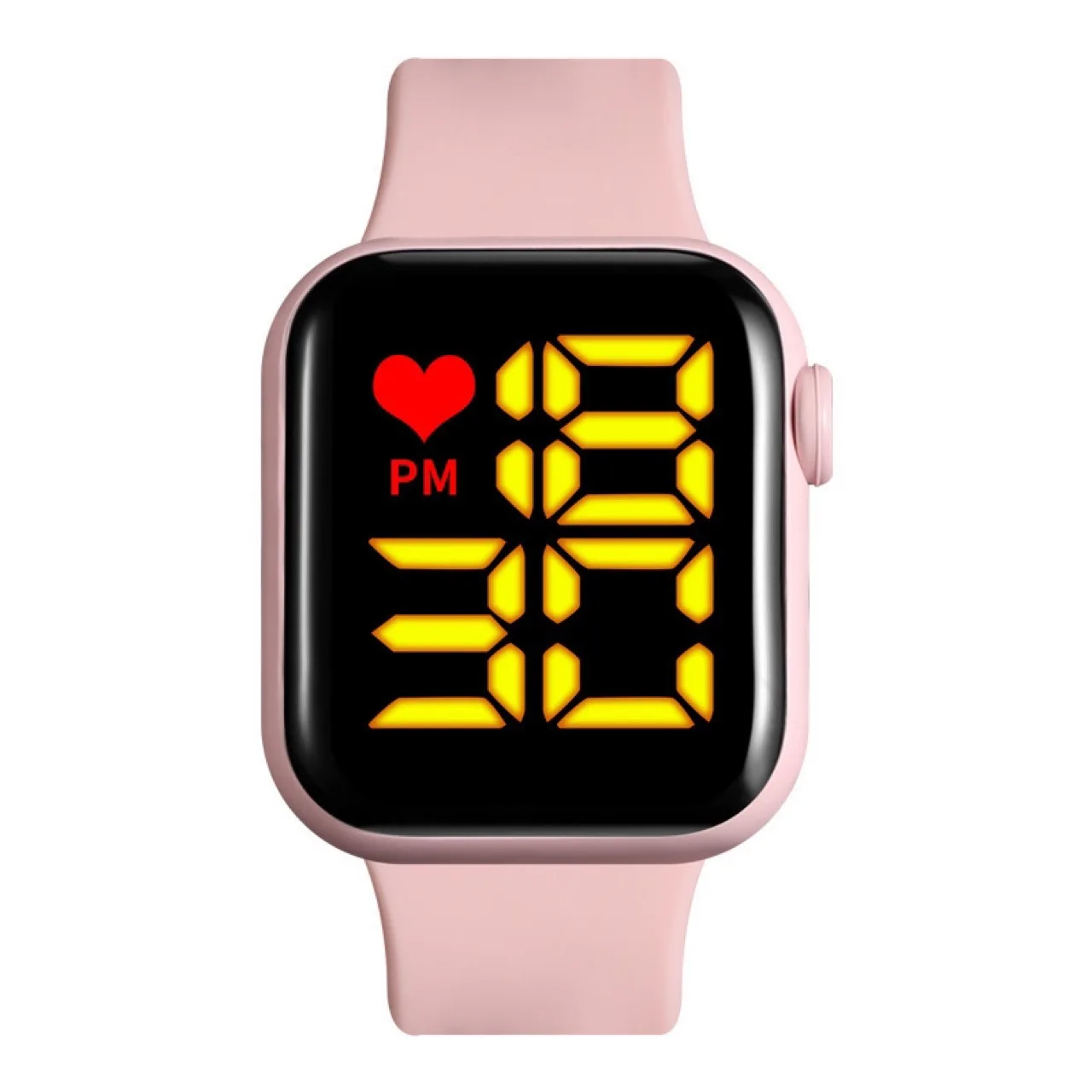 New Square Couple Children's Button LED Watch Student Sports Apple Electronic Watch Y1 Electronic Watch