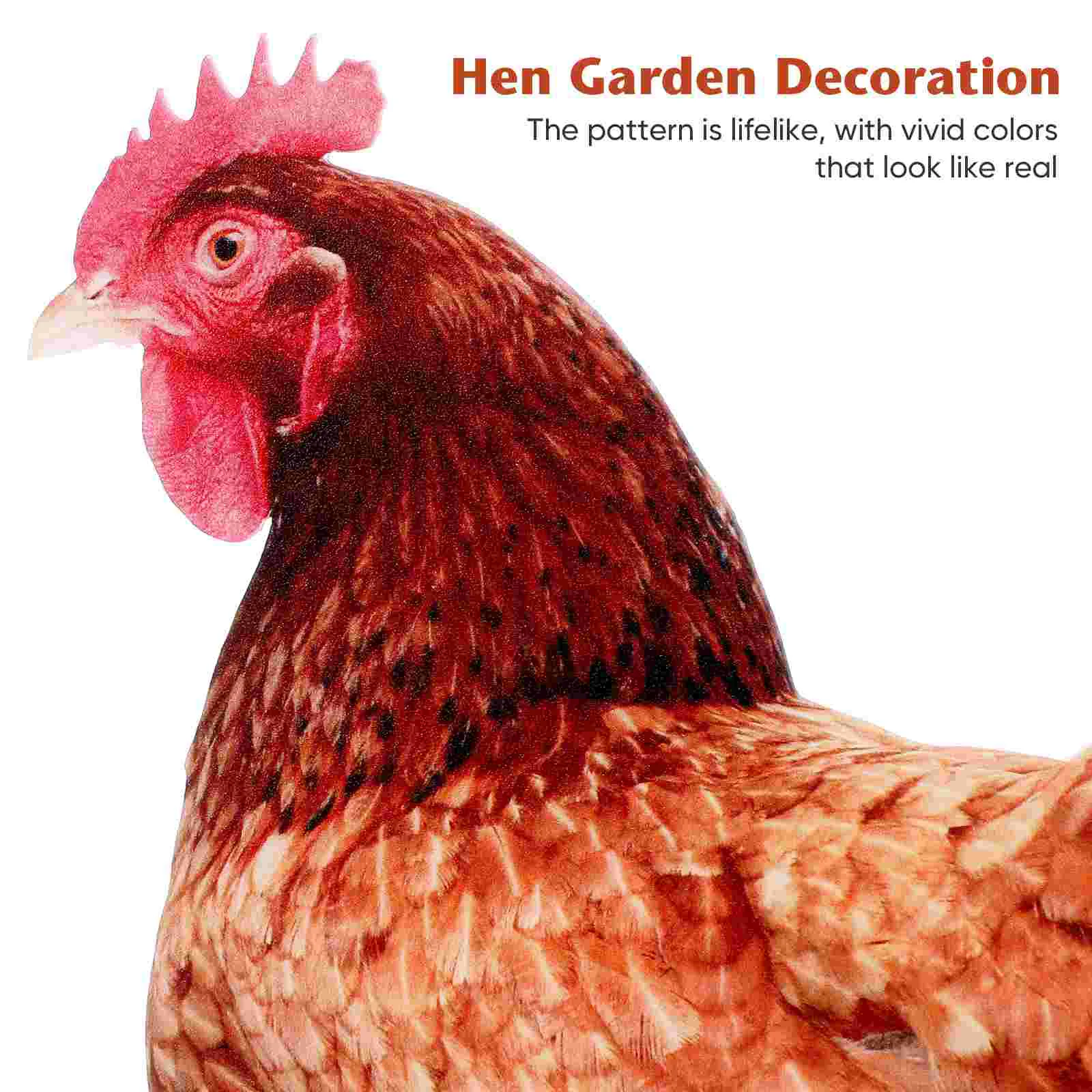 3 Pcs Hen and Chicks Figurines Cock Garden Accessory Lawn Chicken Orbs Acrylic Yard Sign