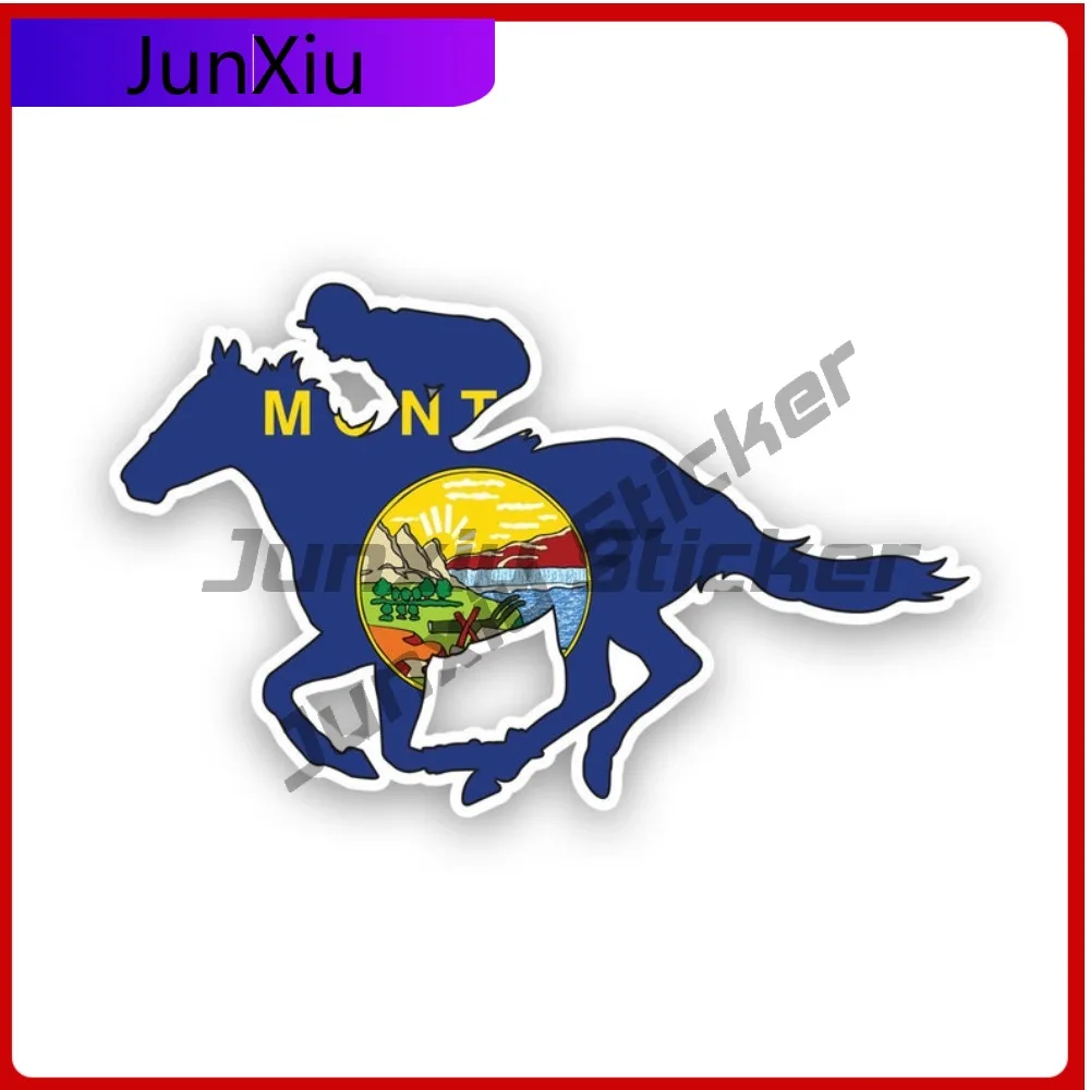 

Montana Mt Horse Sun Resistant Weather Resistant Cool For Car Window Bumper Truck Easy Apply Removable Decor Funny Laptop