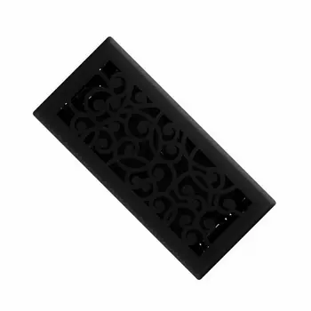 4吋 x 10吋黑色鐵質地板通風口蓋,可調節氣流,耐用鋼製面板,易於清潔,高衝擊聚苯乙烯 8 最佳銷售 地板通風口蓋 - №1