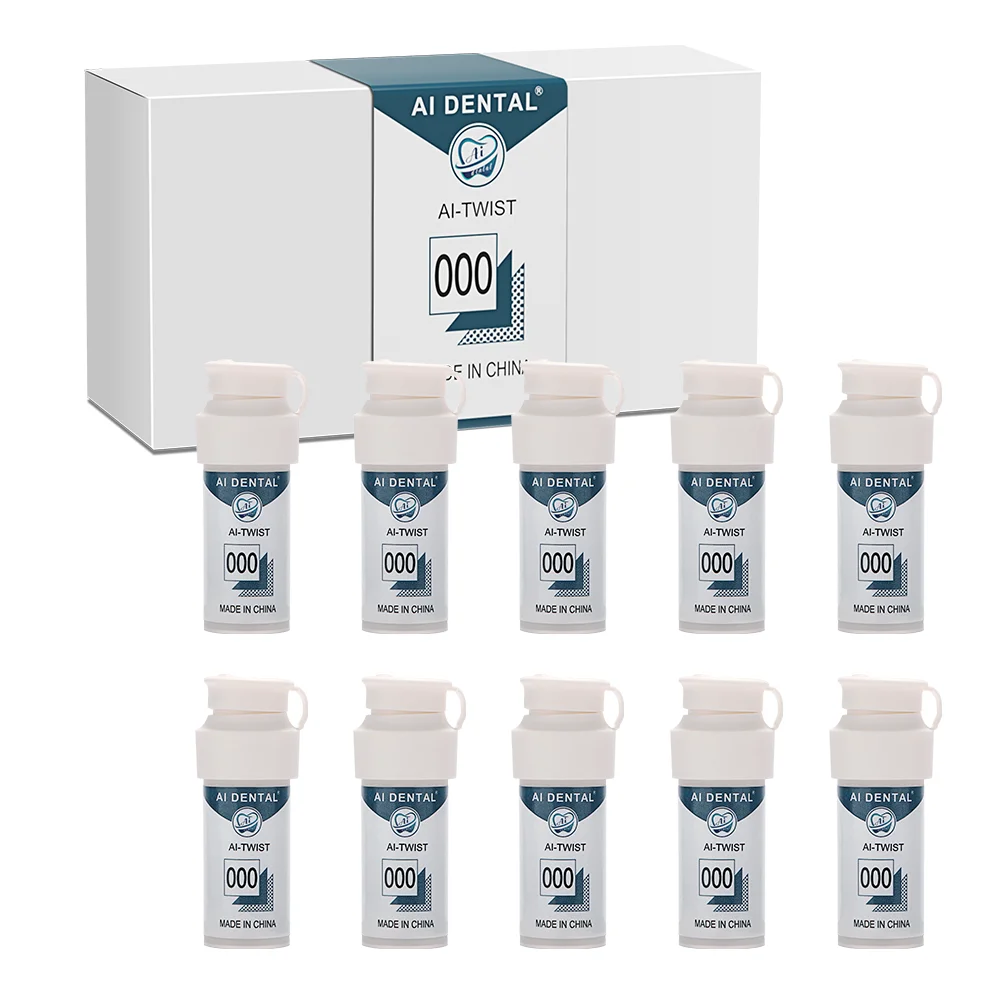 Materiali di fornitura per odontoiatria cavo di retrazione gengivale in cotone lavorato a maglia monouso per l\'igiene orale filo dentale strumento