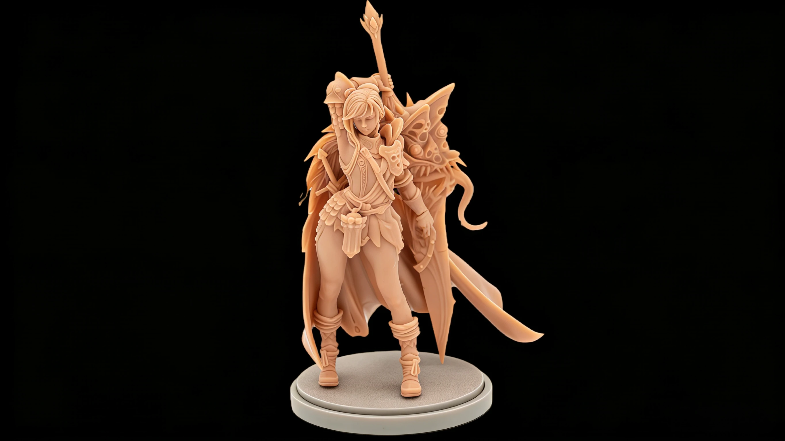 

40mm Cast Resin Model Assembly Kit, GK, Resin Female Warrior, Unpainted, Needs To Be Assembled