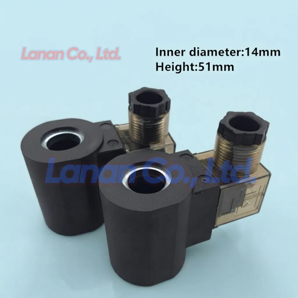 Lanan Hydraulic Solenoid Valve Coil Inner Diameter14mm Height 51mm AC220V AC110V DC24V DC12V