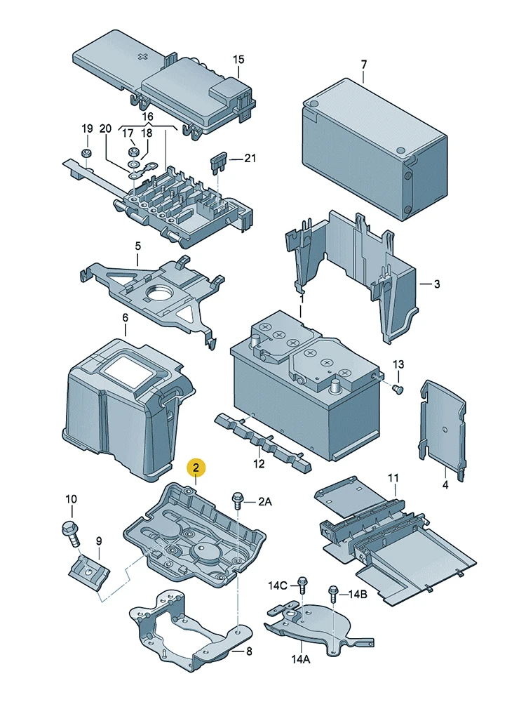 BOICY Battery Tray Fit For VW Golf Bora Jetta Leon Toledo A3 S3 Octavia 1J0915333A 1JD915333 180915333A