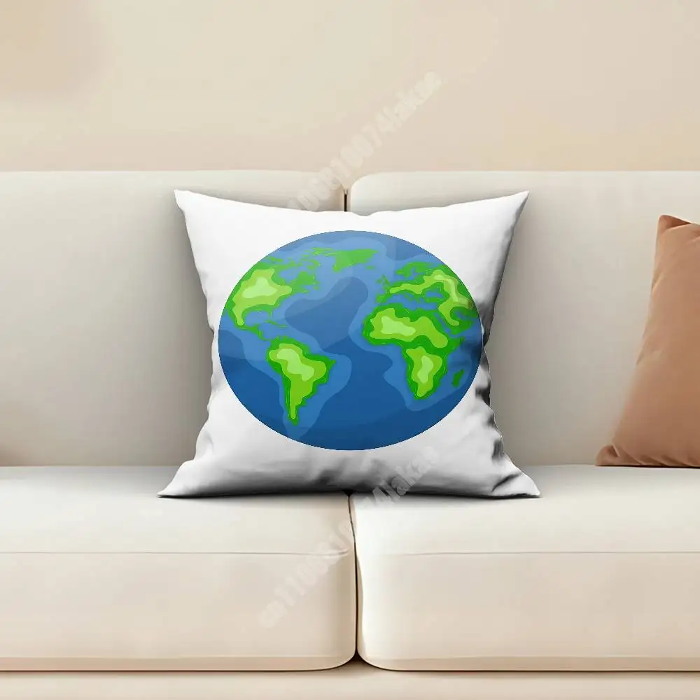 Science Education Planet Earth Moon Mars Jupiter Sofa Couch Pillow Cover Cushion Case Cozy Bedroom Accent Studio Furnishing