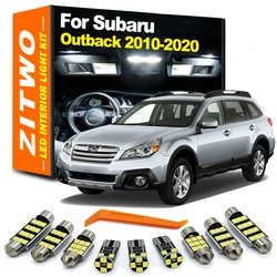 ZITWO 14Pcs For Subaru Outback BR BS 2010- 2015 2016 2017 2018 2019 2020 LED Interior Sun Visor Door Dome Map Light Kit Car Bulb