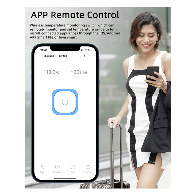 Abmf-para ewelink interruptor wi-fi inteligente monitoramento de temperatura e umidade 16a 3000w interruptor com sensor th, para alexa, google home