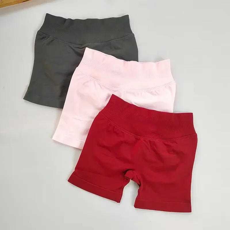 여성용 요가 팬츠 스포츠 피트니스 피치힙 숏 리프팅 힙업 타이트 핏 7부 팬츠 여름 짐 세트