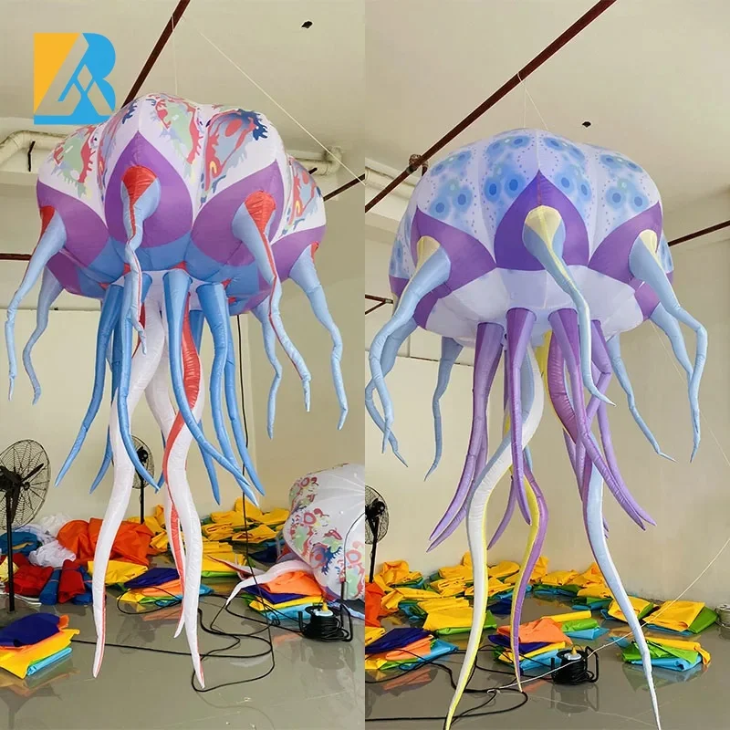 Personalized Ocean Themed Birthday Party Giant Air Blown Jellyfish for Bar Hanging Decoration Toys