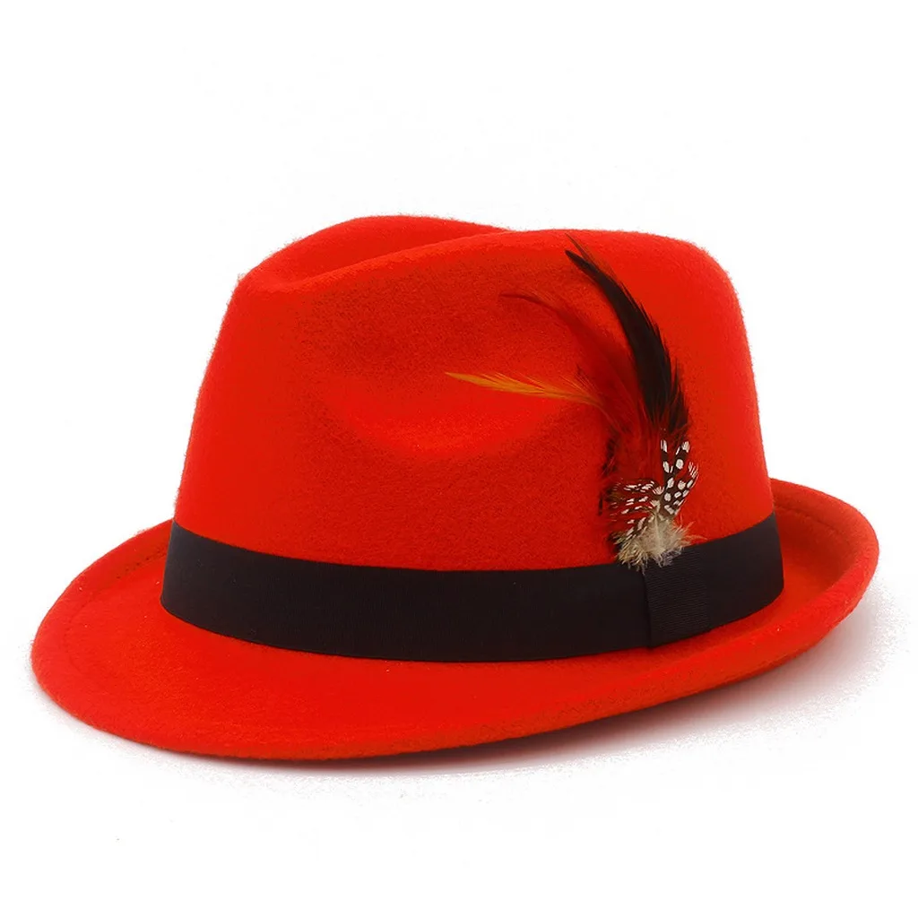 Short Brim Fedora Hat Colorful Vintage Jazz Hat Polyester Felt Fedora Hat Casual For Vintage-Inspired Outfits Stage Styling