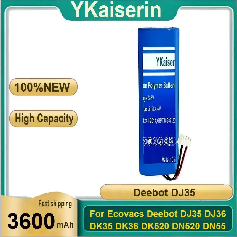 

Hardwearing High-Qualiy Robotic Vacuum Cleaner Battery 3600Mah For Ecovacs Deebot DJ35 DJ36 DK35 DK36 DK520 DN520 DN55