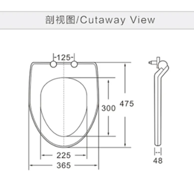 Junyue toilet seat cover is compatible with seats for quick installation of rust resistant urea formaldehyde cover. 475 * 3