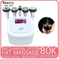 80K Lipo Cavitation Ultrasonic Vacuum 5 in 1 Slimming Radio Frequency Explosive Speed Grease Beauty Machine Face Skin Lifting