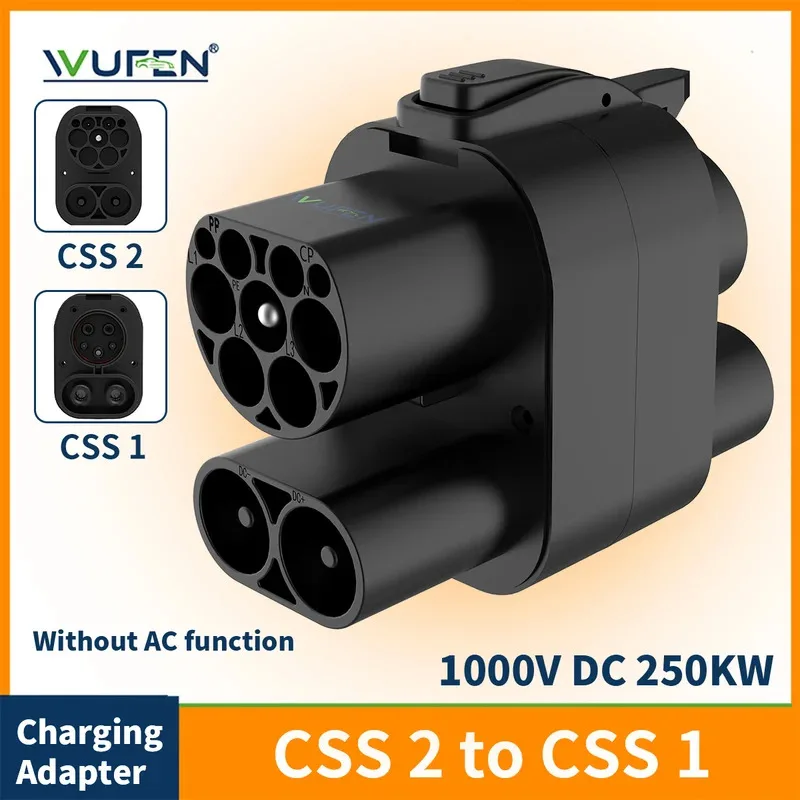 Charger CCS2 to CCS1 DC 250A 250KW Adapter Fast Charging CCS Combo 2 to CCS Combo 1 For USA Korea Ford Car Charging