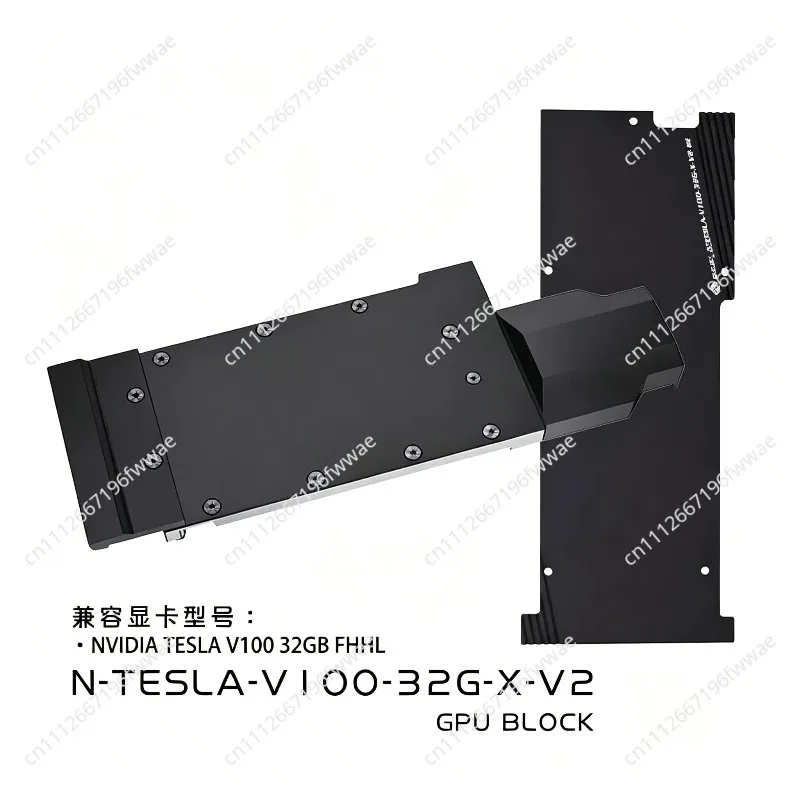 Water Block for NVIDIA Tesla V100 32GB FHHL GPU Liquid Cooling Copper Anti-Corrosion