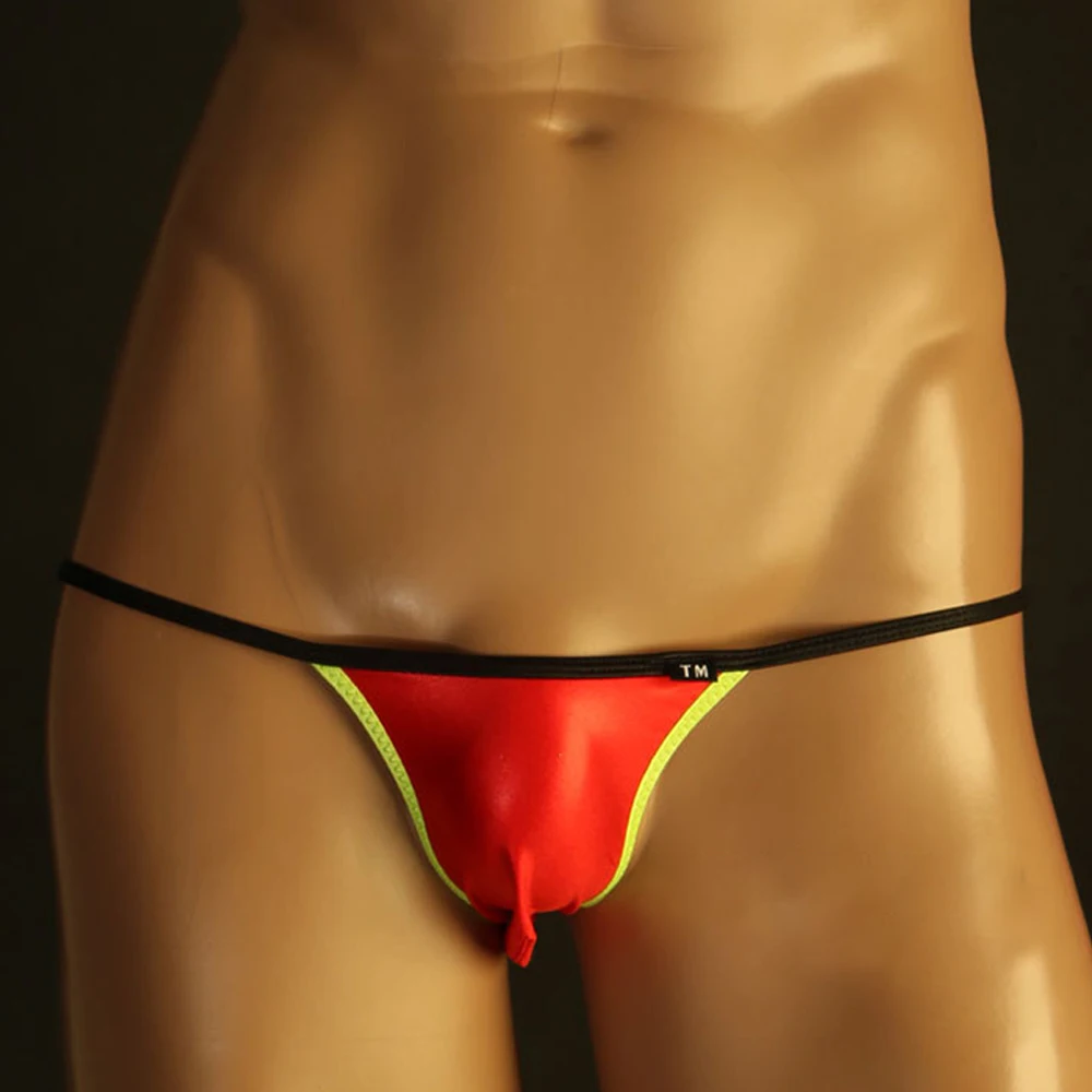1pc Fashion Mens Comfortable G-Strings Underwear Briefs Sexy Low-rise Thongs Elastic Man Lingerie Panties