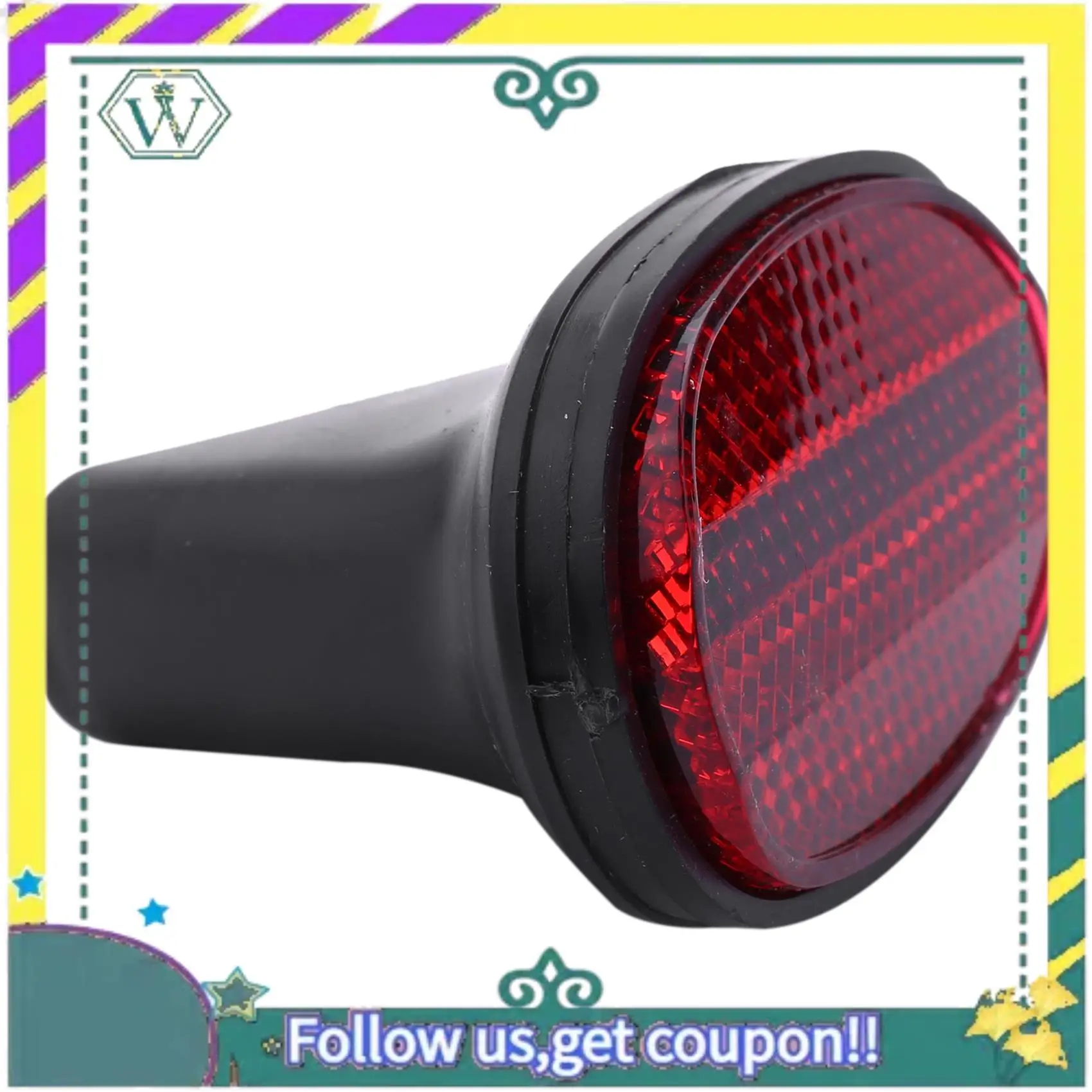 

Upgraded 1 Pcs Bicycle Rear Tail Fender Reflector Mudguard Oval Warnning Red Black
