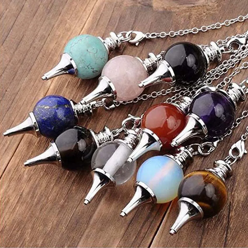 Shuttle Pendulum for Dowsing Radiesthesia Divination Natural Stone Crystal Quartz Onyx Pendant Pendule Pendulos Pendel Jewelry