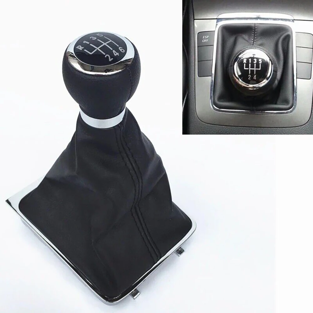 

Gear Shift Knob Lever Stick With Gaiter Boot Dust Cover Compatible For B6 B7 Automobile Manual Transmission Accessories