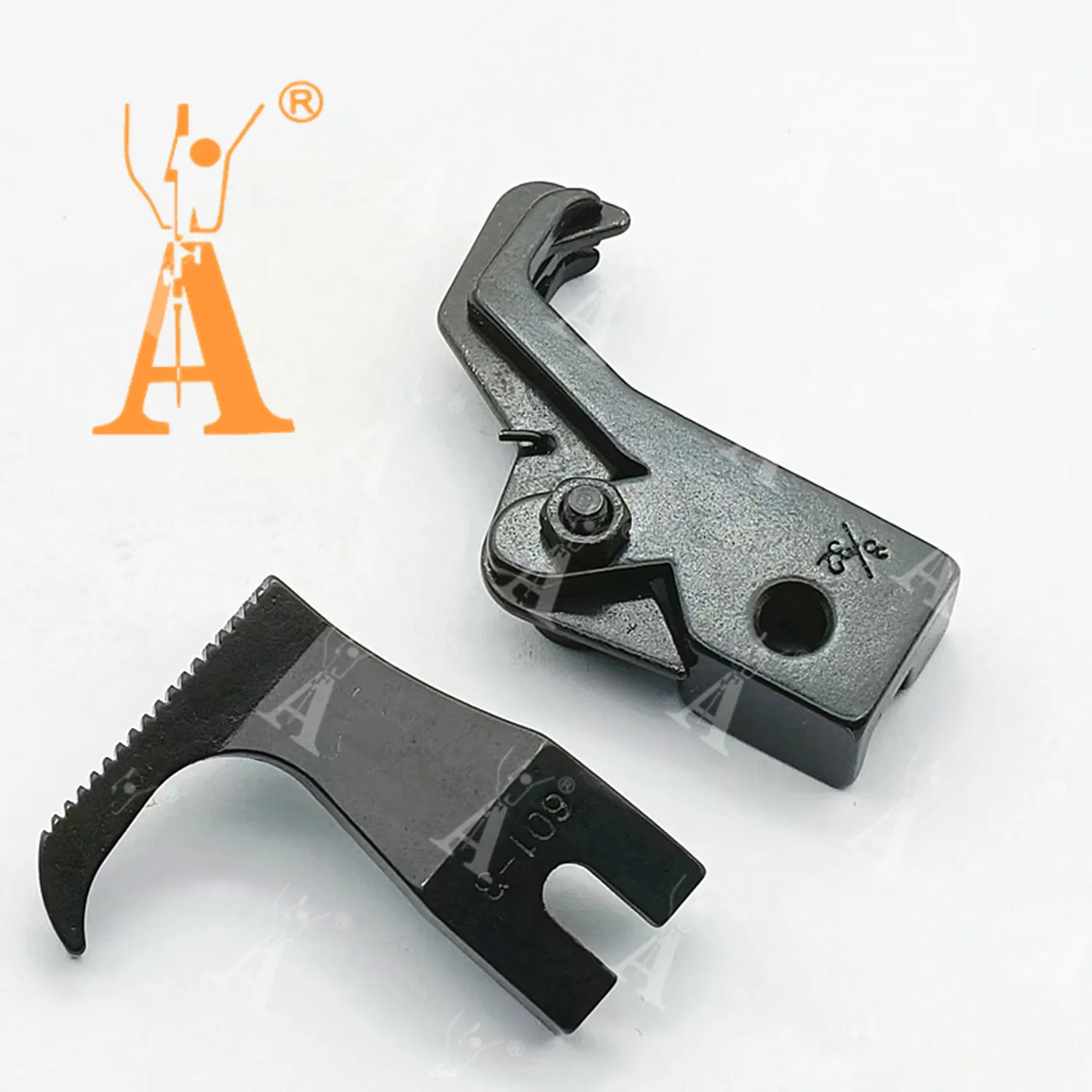 601-3 S569G نشاط السيارة المتزامن عالي ومنخفض توقف سستة خط ضغط قدم الضغط من جانب واحد مع سكين قطعة قدم الضغط في ماكينة الخياطة