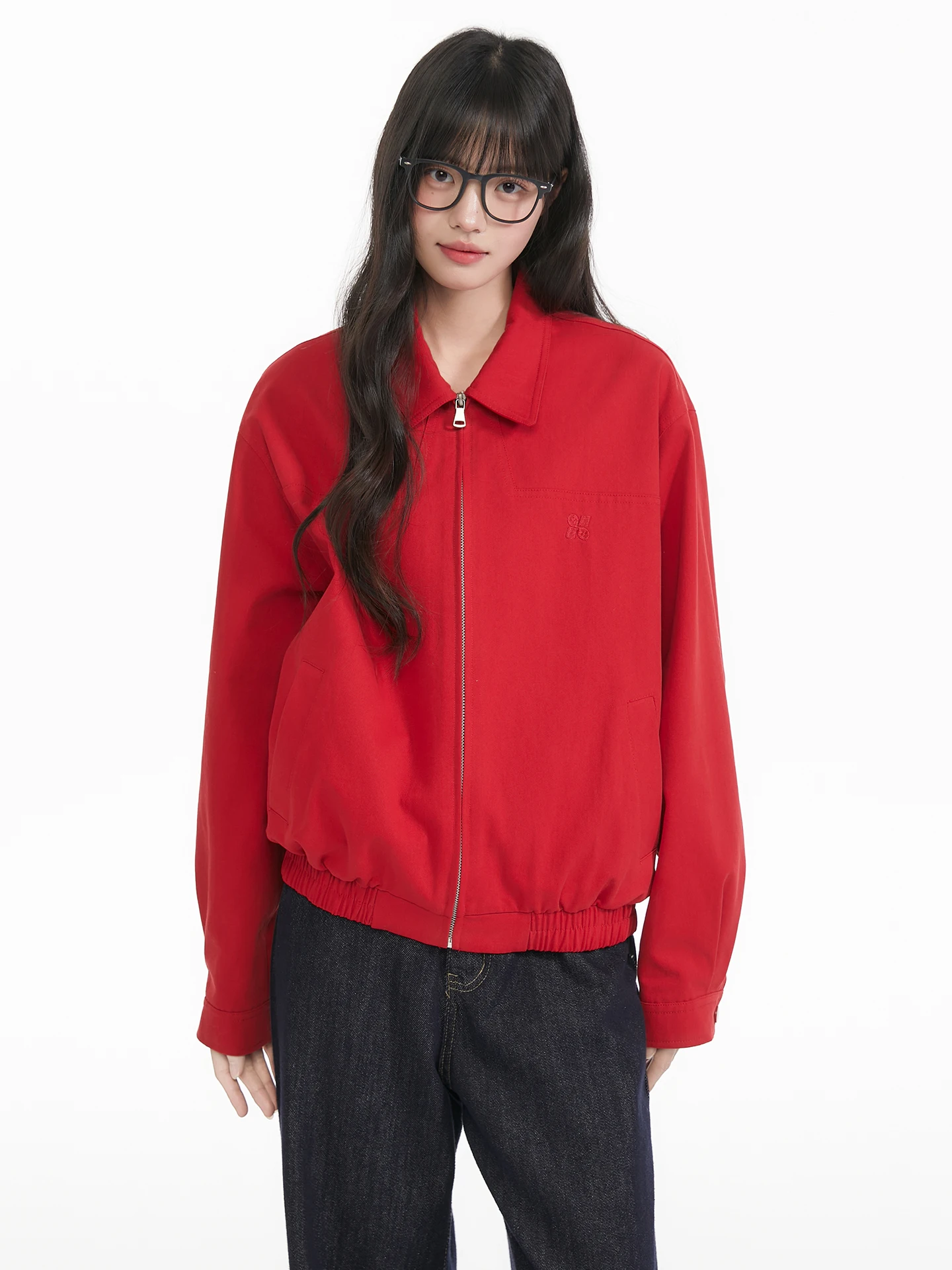 

Куртка-харрингтон King Prince Red: осенняя базовая модель для повседневной носки, универсальная свободная верхняя одежда для пар, модное короткое пальто для женщин